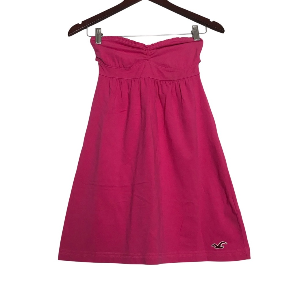 Hollister Preppy Y2K Pink Strapless Tube Top Babydoll Dress Womens Size S Twee